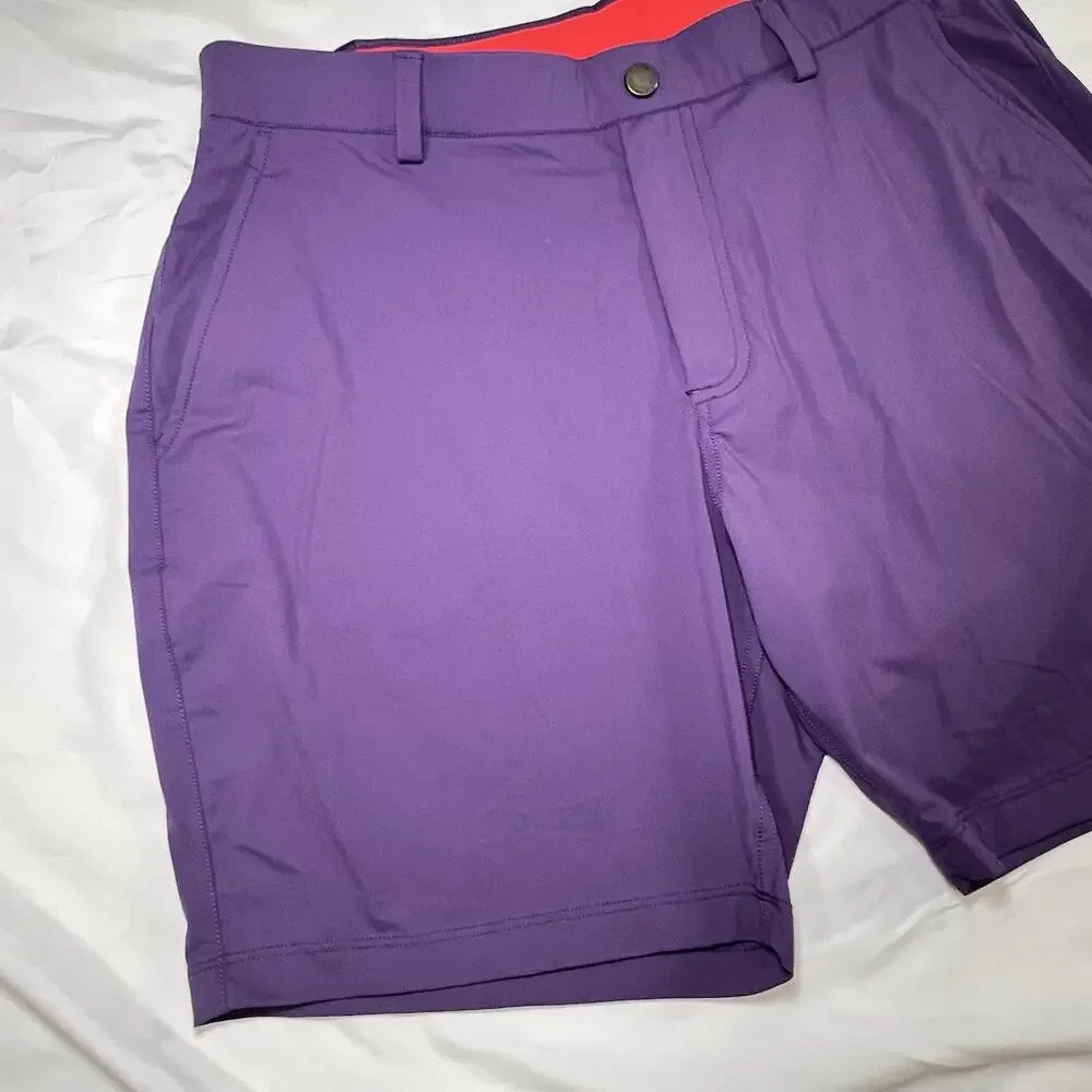 Redvanly Hanover Shorts Size L / 7” Loganberry Purple Pull On Golf Performance